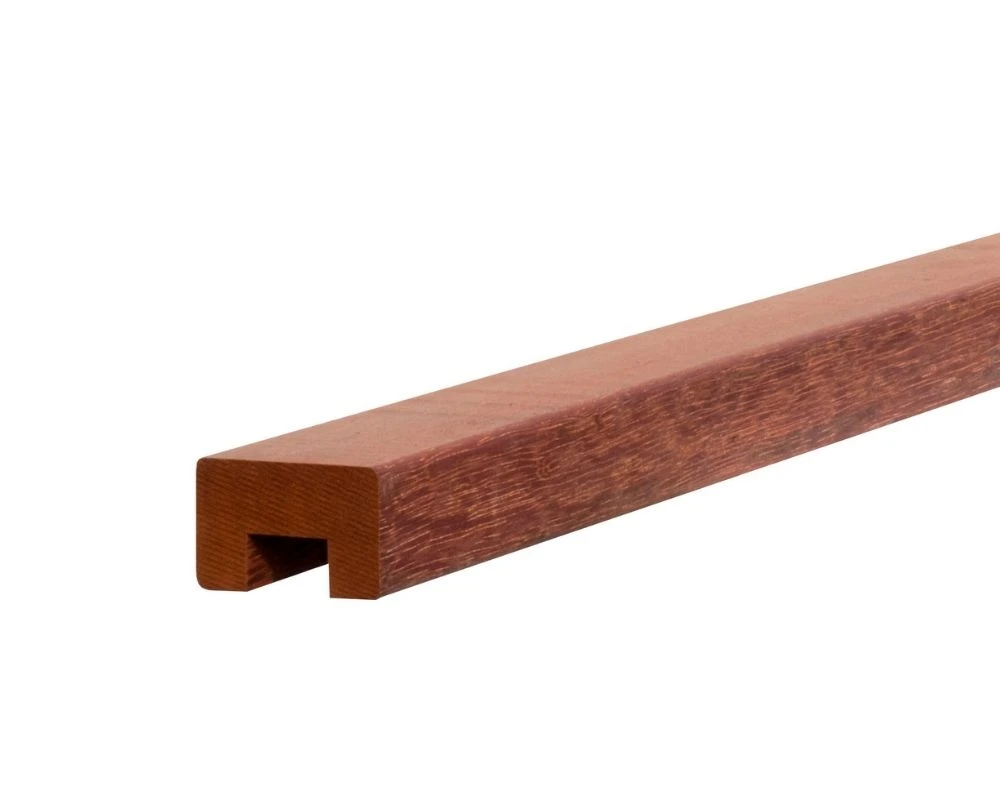 Hardhout Damwandregel met sponning 4.5 x 6.8 cm (45 x 68 mm) Geschaafd - Lengte 200 cm - Afbeelding 1